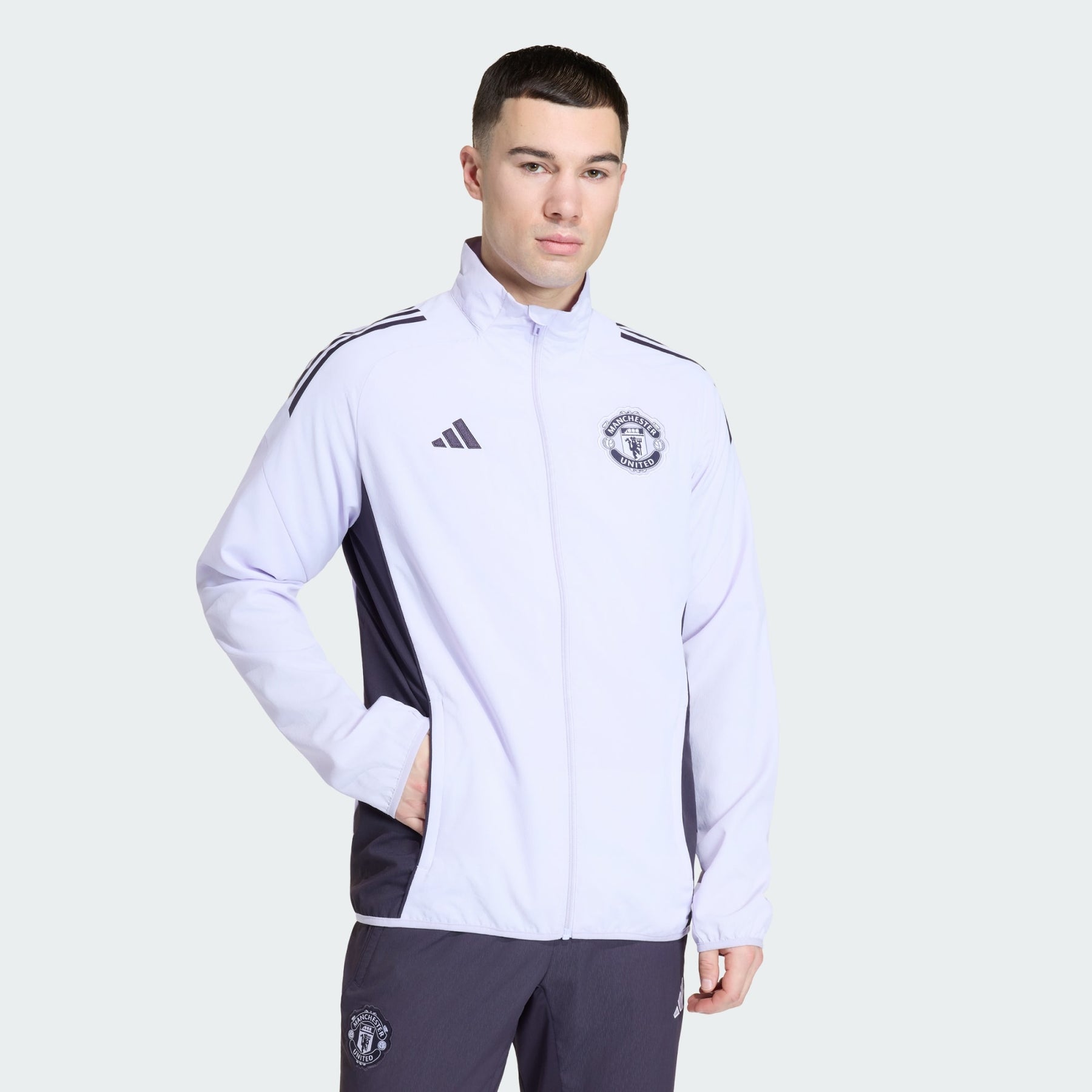 Adidas Tuta Completa Manchester United Uomo Rosa Viola
