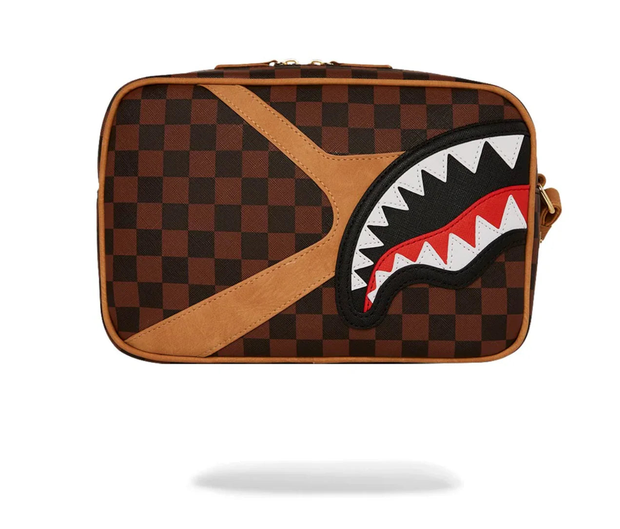 SPRAYGROUND Pochette HENNYVILLE In Pelle Beige/Marrone