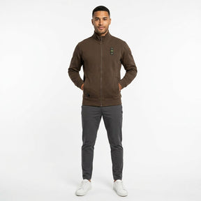 BLAUER Felpa Con Zip Senza Cappuccio Marrone
