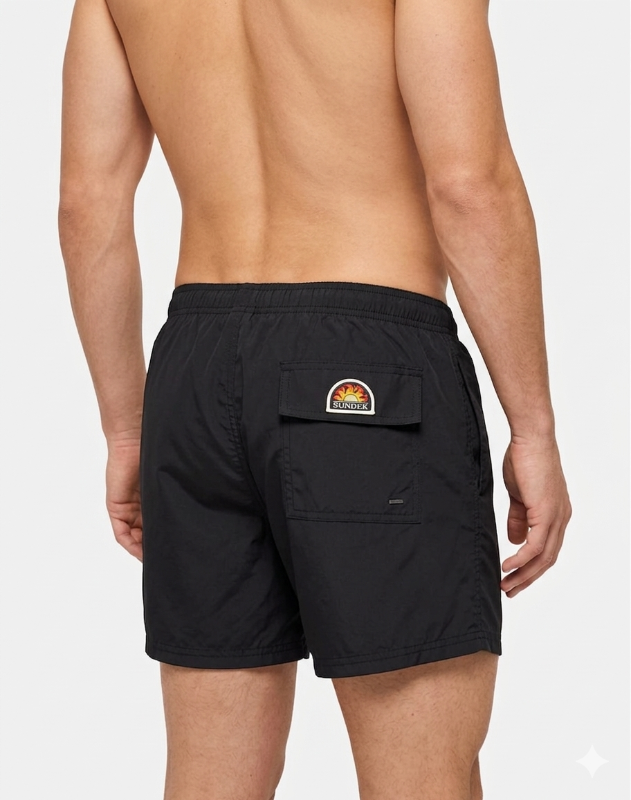 SUNDEK Costume Da Bagno Nero Con Logo Basic