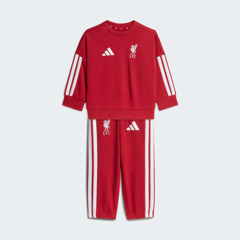 Adidas Tuta Completa Con Felpa Girocollo Bambino Liverpool Rosso/Bianco