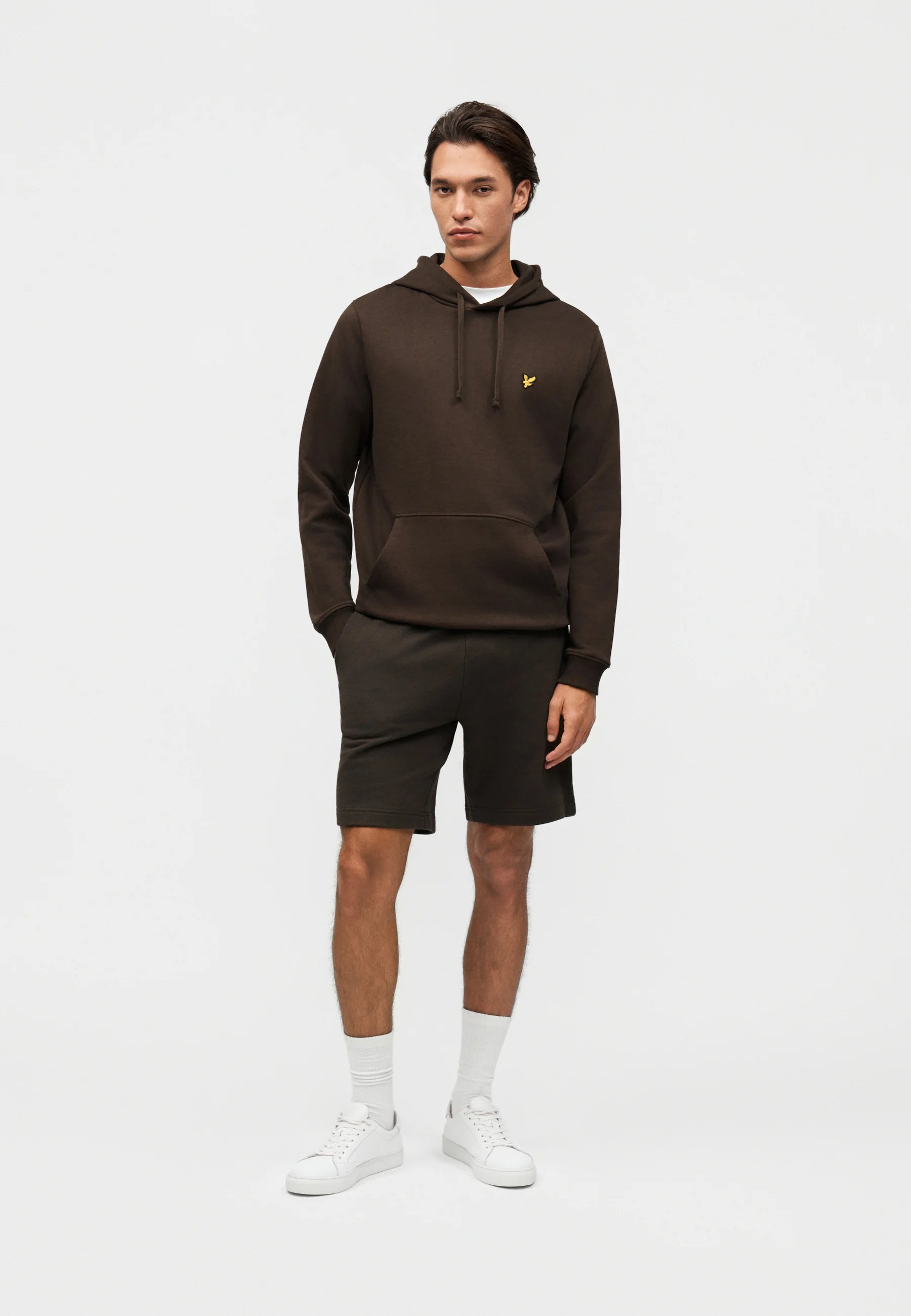 LYLE&SCOTT Felpa Con Cappuccio In Cotone Marrone