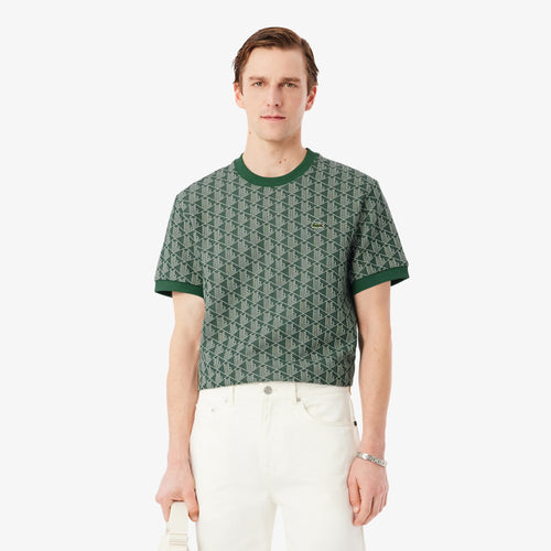 LACOSTE T-Shirt Monogram Verde