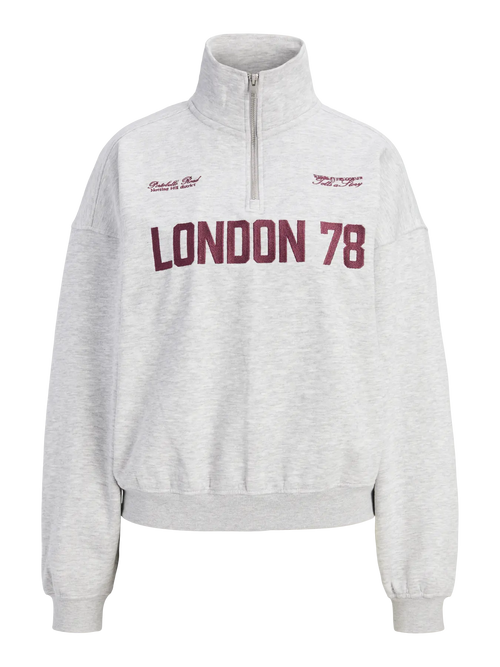 JJXX JXJANKA Felpa Con Mezza Zip Grigia donna AW26