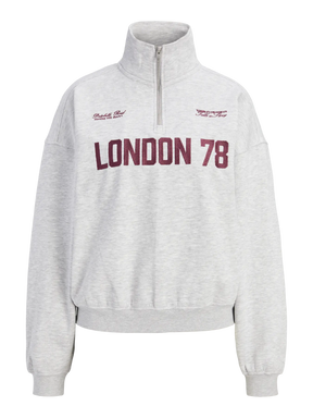 JJXX JXJANKA Felpa Con Mezza Zip Grigia donna AW26