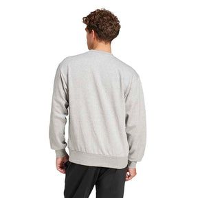 ADIDAS Felpa Girocollo Grigia Con Logo Centrale Nero