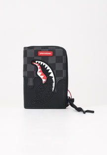 SPRAYGROUND Portafoglio Doppia Grafica In pelle Nero e Grigio