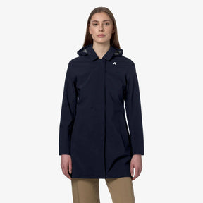 K-WAY DONNA GIUBBOTTO GIACCA LUNGA BLU MATHY BONDED 25/26