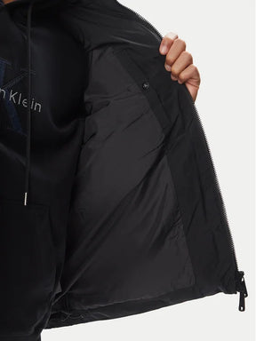 CALVIN KLEIN Giubbotto Con Cappuccio Con Loghi Nero
