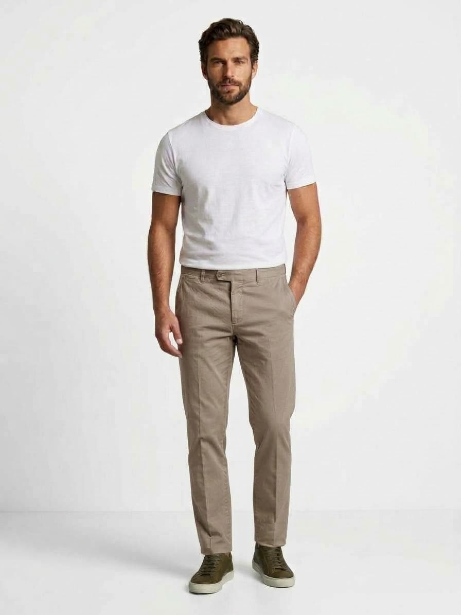 PIZETAONE Pantalone T.A. Modern Fit Beige