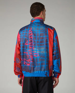 AUSTRALIAN Tuta Completa In Microfibra Print Brice Blu/Rosso 26/27