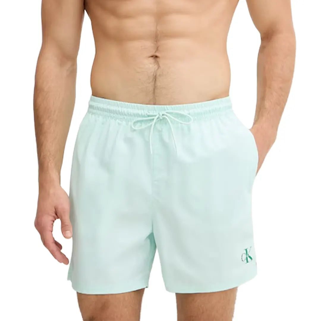 Calvin Klein Costume Da Bagno Monocromo Verde Acqua