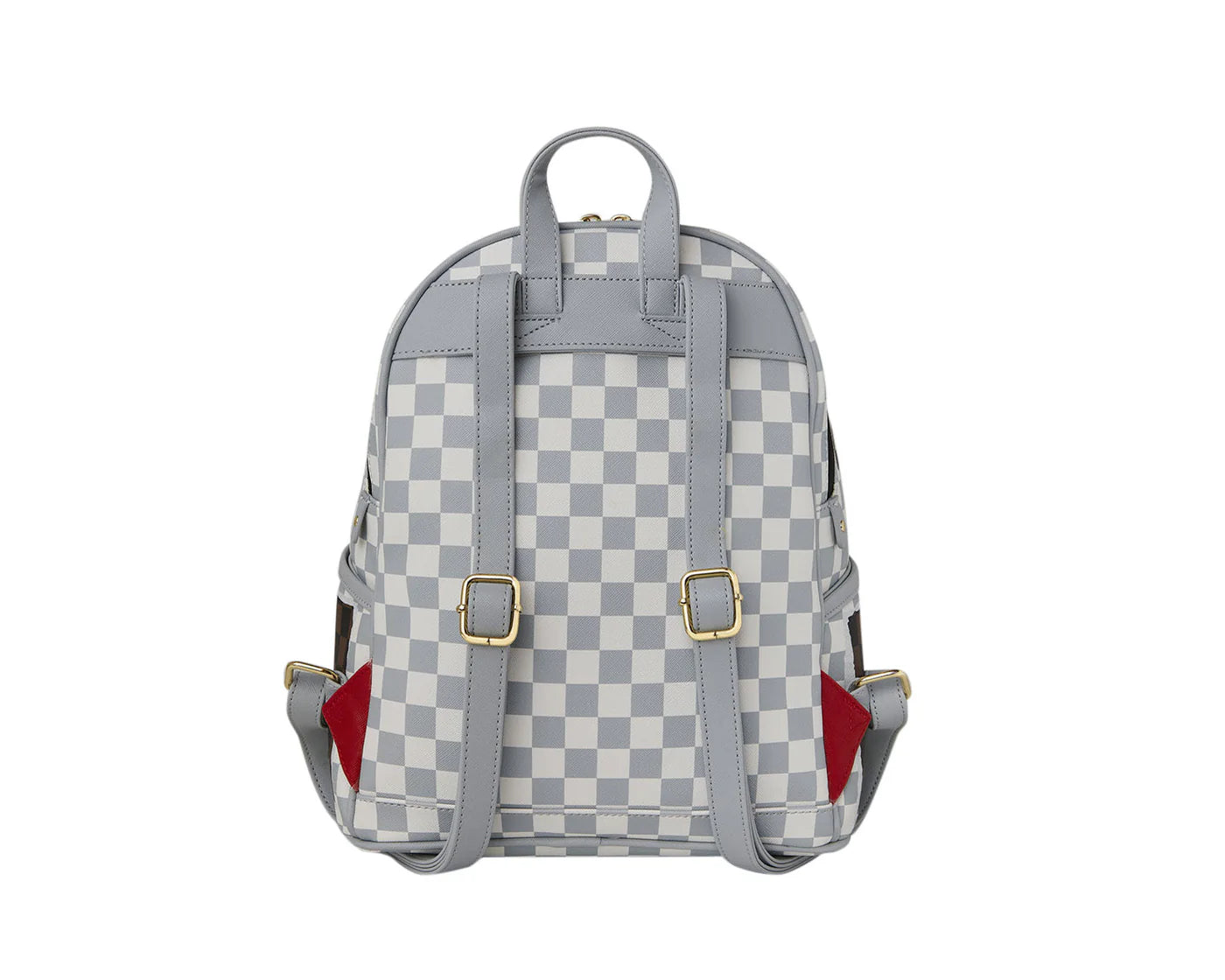 SPRAYGROUND Zaienetto In Pelle CREAM AND BROWN TEAR CHECK SAVAGE Marrone/Bianco 29/12