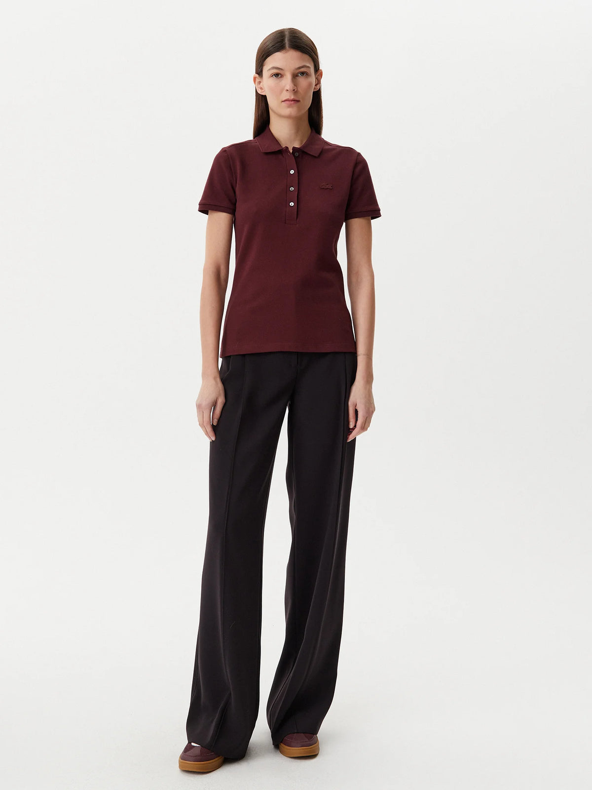 LACOSTE Polo Basic Donna Bordeaux