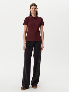 LACOSTE Polo Basic Donna Bordeaux