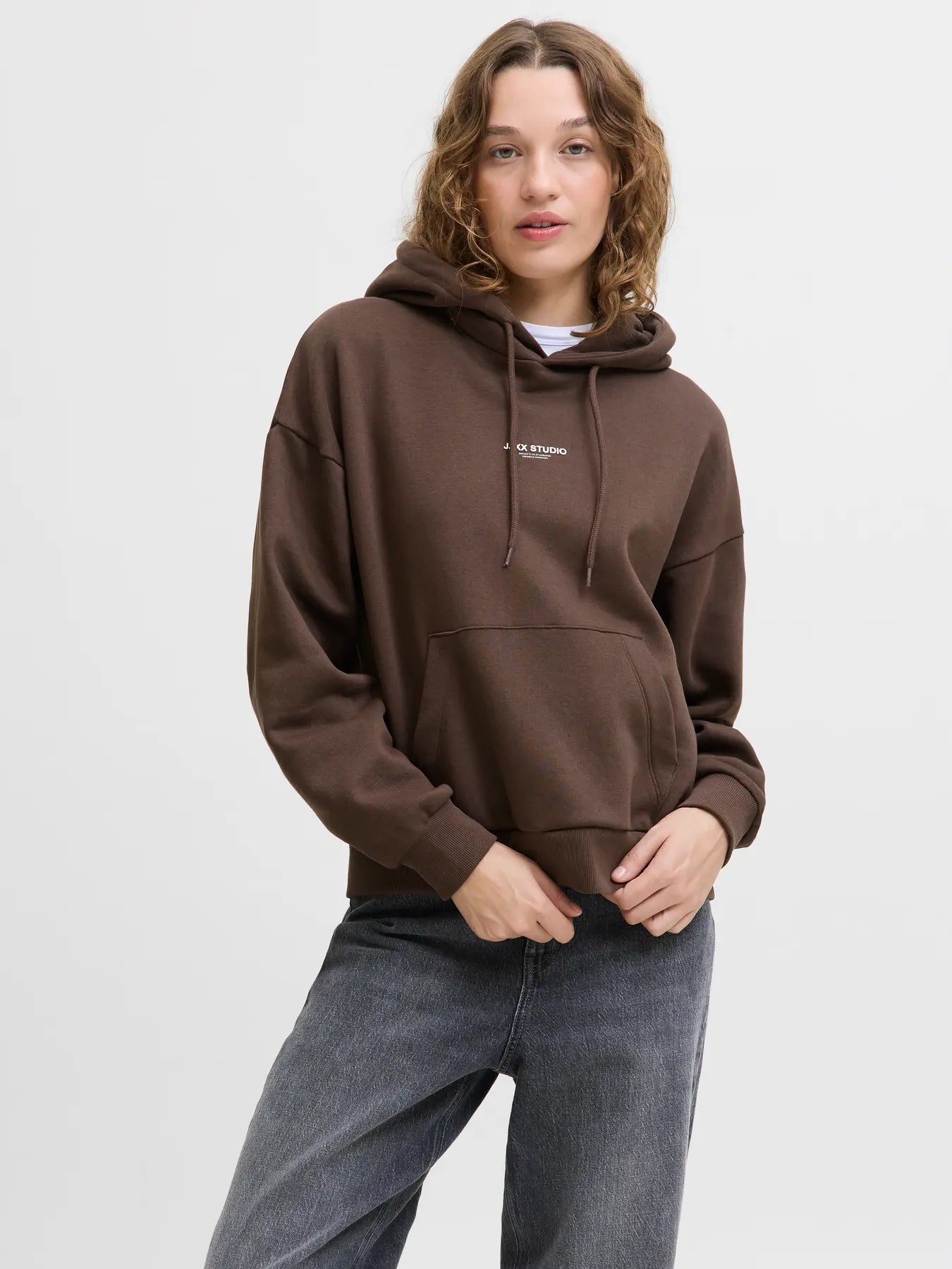JJXX DONNA FELPA FELPATA JXSTUDIO MARRONE