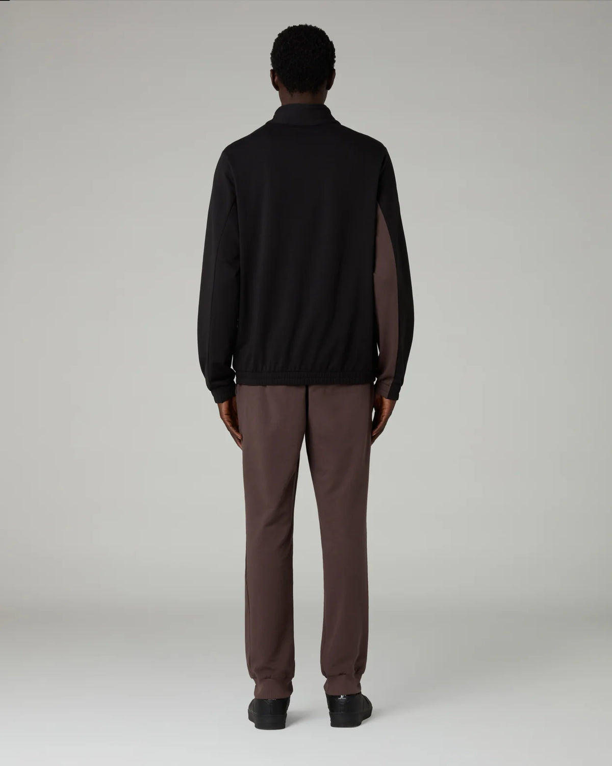 AUSTRALIAN Tuta Felpata Con Zip Dune Caffè/Nera