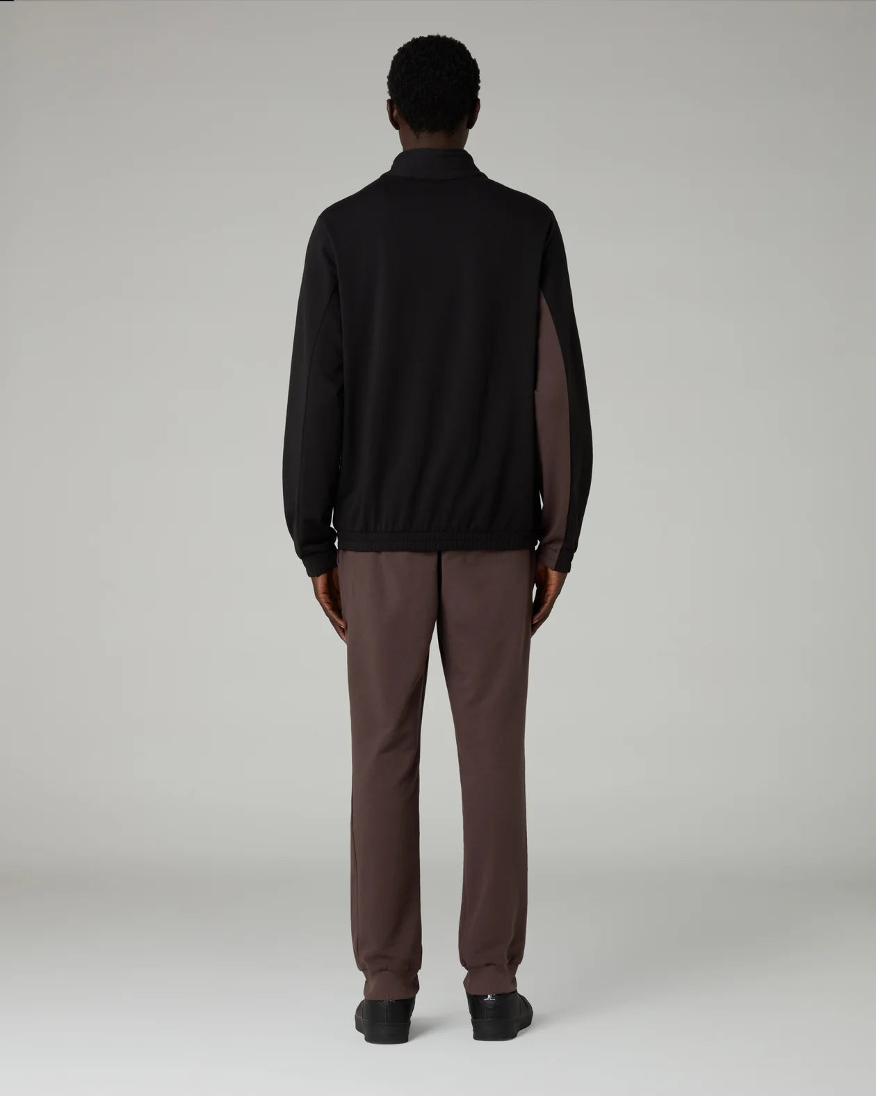 AUSTRALIAN Tuta Felpata Con Zip Dune Caffè/Nera