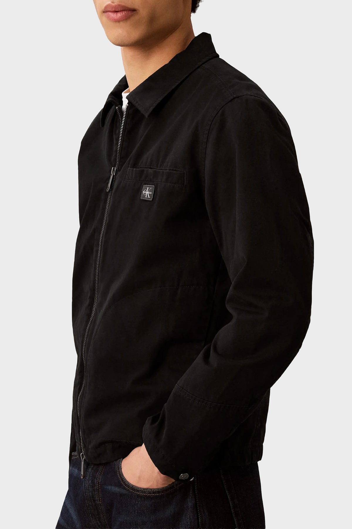 CALVIN KLEIN Giacca Con Logo a Contrasto Nera 26/27
