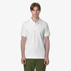 K-WAY Polo Amede Pique Logo Tono Su Tono Bianca