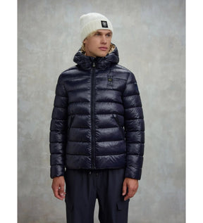 BLAUER Giubbotto Uomo Ovattato Invernale Fasciato Blu