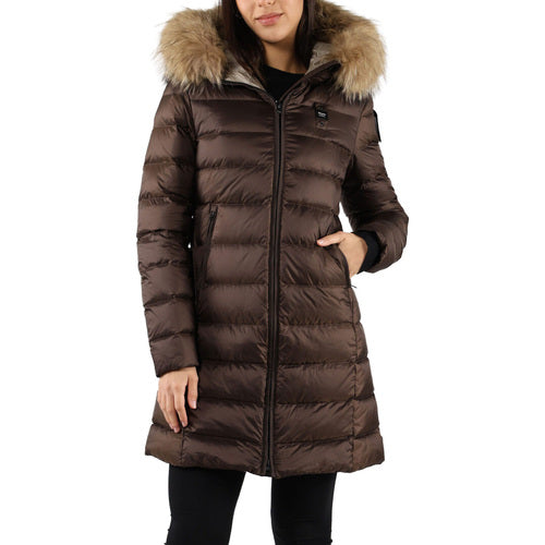 BLAUER Kristin Giubbotto Lungo Donna Con Pelliccia Marrone