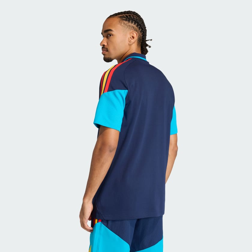 Adidas Completino Spagna Uomo Blu Strisce Gialle Rosse