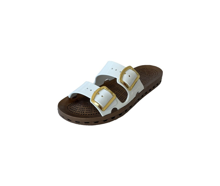 SENSI Ciabatta Suola Marrone PRESTIGIO Bianco