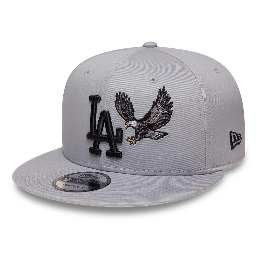 NEW ERA Cappello con visiera 9 FIFTY Fitted LA Dodgers Grigio Con Logo E Dettagli Ricamato