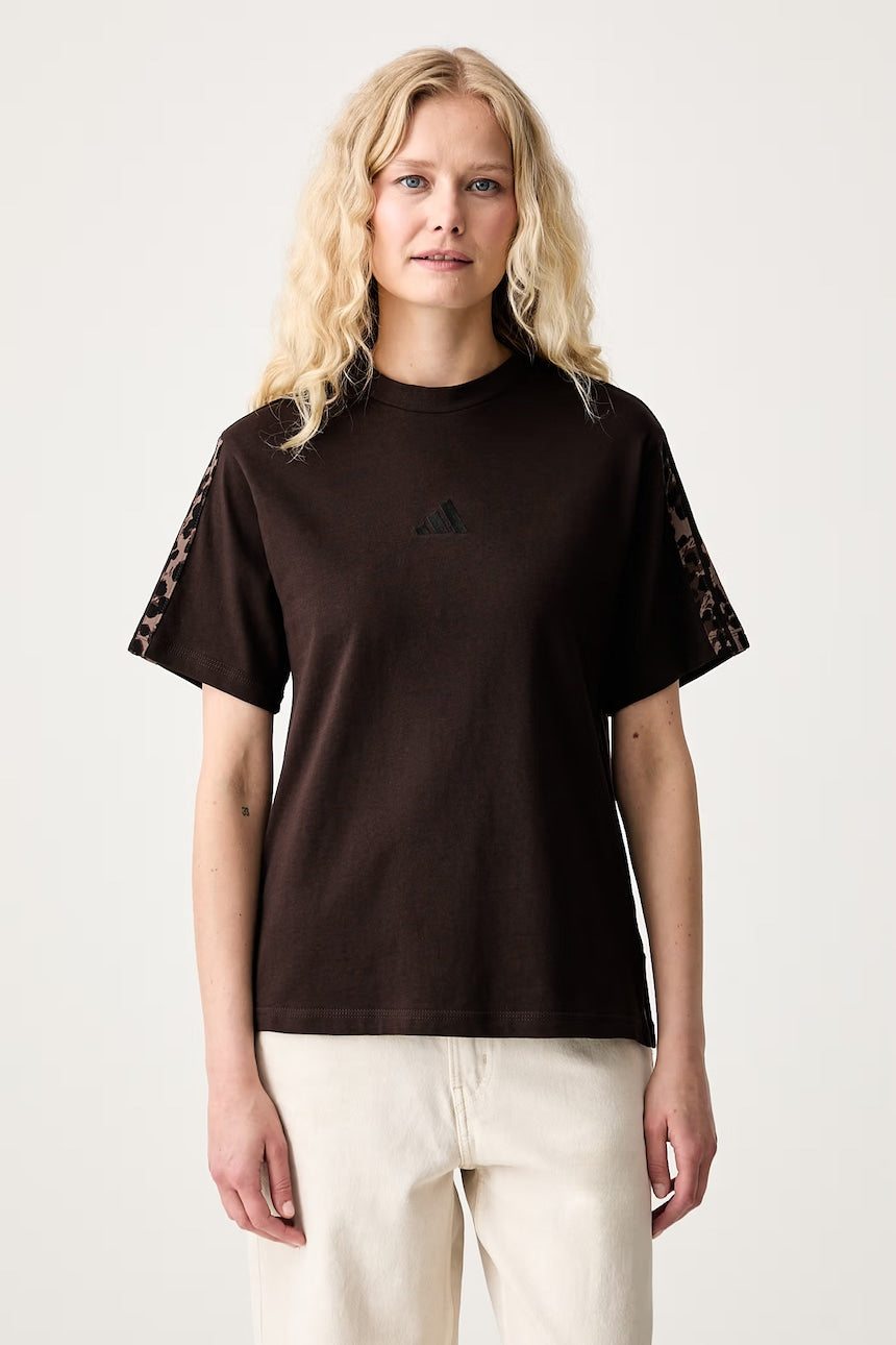 ADIDAS T-Shirt Donna Con Dettagli Maculati Marrone