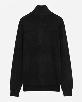 GIANNI LUPO Maglioncino Collo Alto Mezza Zip Nero