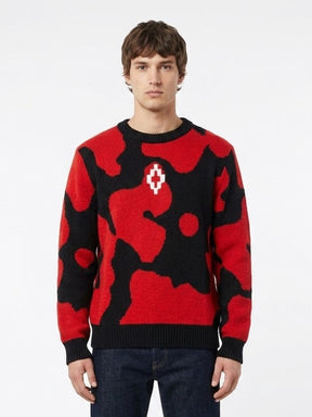 COUNTY OF MILAN Maglione Marcelo Burlon Nero/Rosso