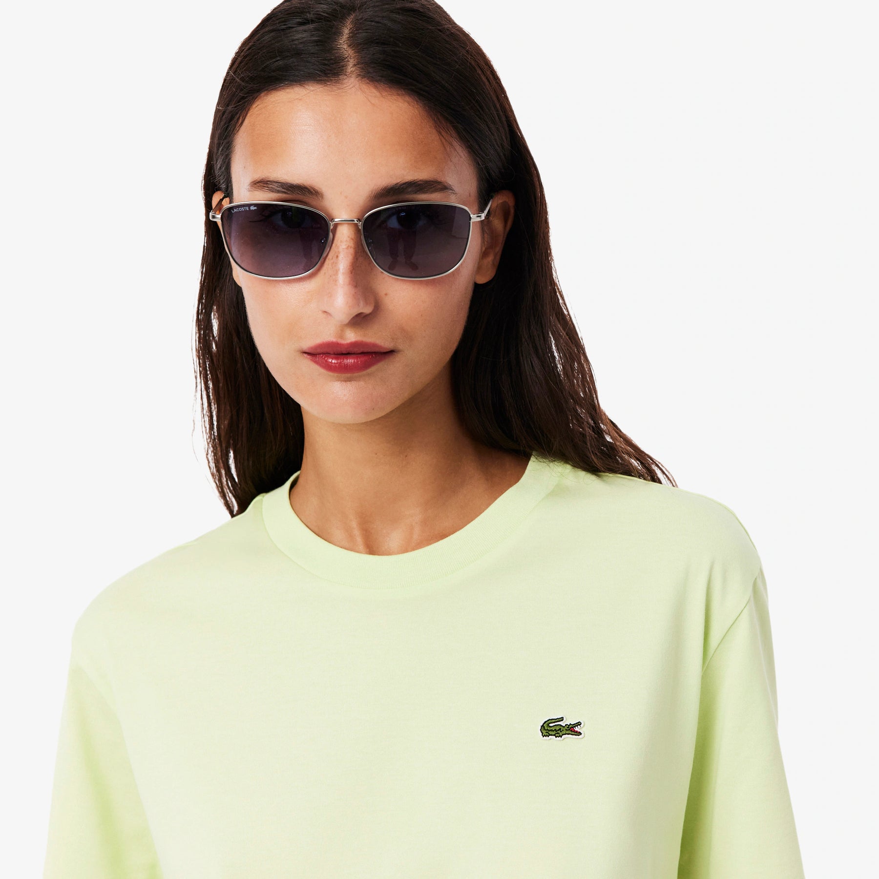 LACOSTE T-Shirt Basic Donna Verde