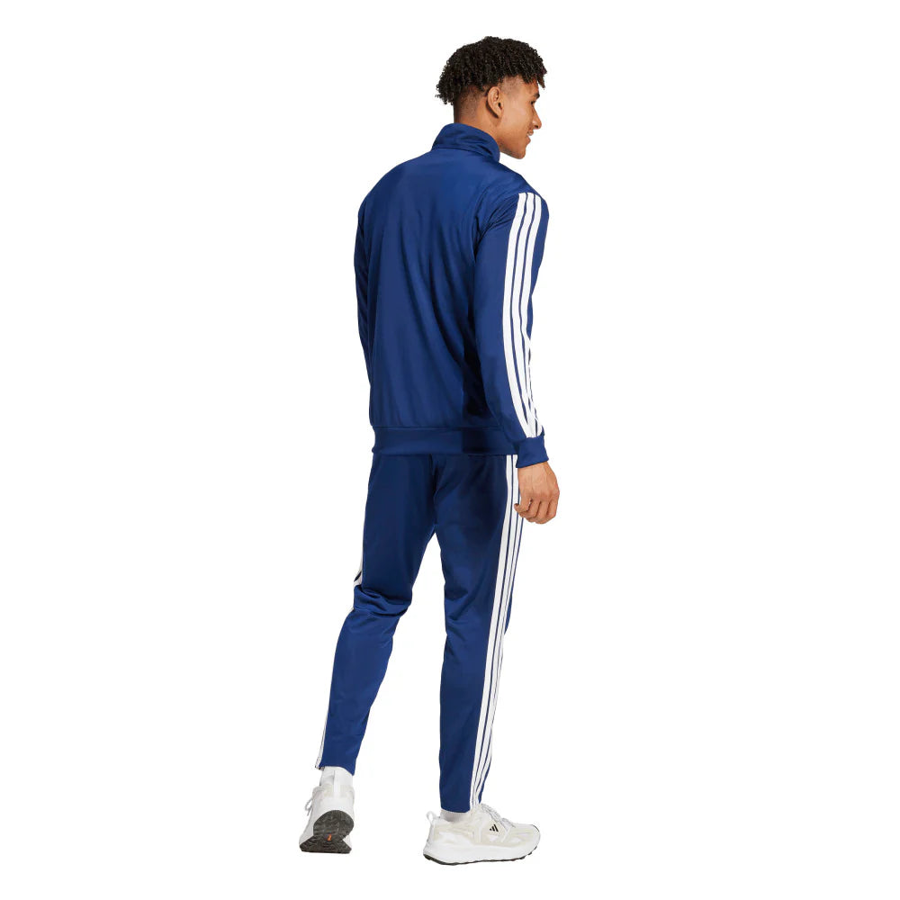 ADIDAS Tuta Acetata Con Zip e Riga Bianca Senza Cappuccio Blu/Bianca 2025/2026