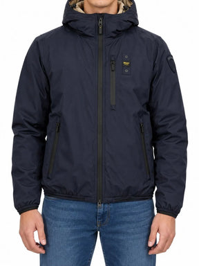 BLAUER Giubbotto Con Pelliccia Interna Con Cappuccio Blu
