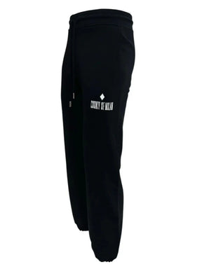 MARCELO BURLON COUNTY OF MILAN Pantalone Con Logo e stampa serpente Nero/Bianco