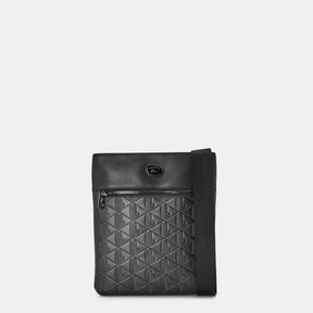 LACOSTE Monogram Marsupio Flat Crossover Bag Tono su Tono Nero