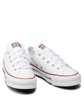 CONVERSE Bassa Bianca Striscia Rossa