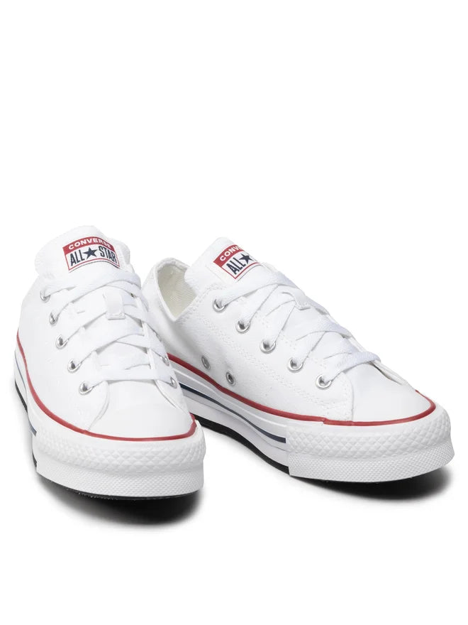 CONVERSE Bassa Bianca Striscia Rossa