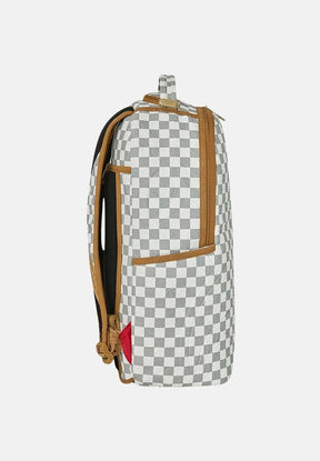 SPRAYGROUND Zaino GRAFF EMBOSSED CREAM CHECK DLXSV bianco e grigio per uomo e donna