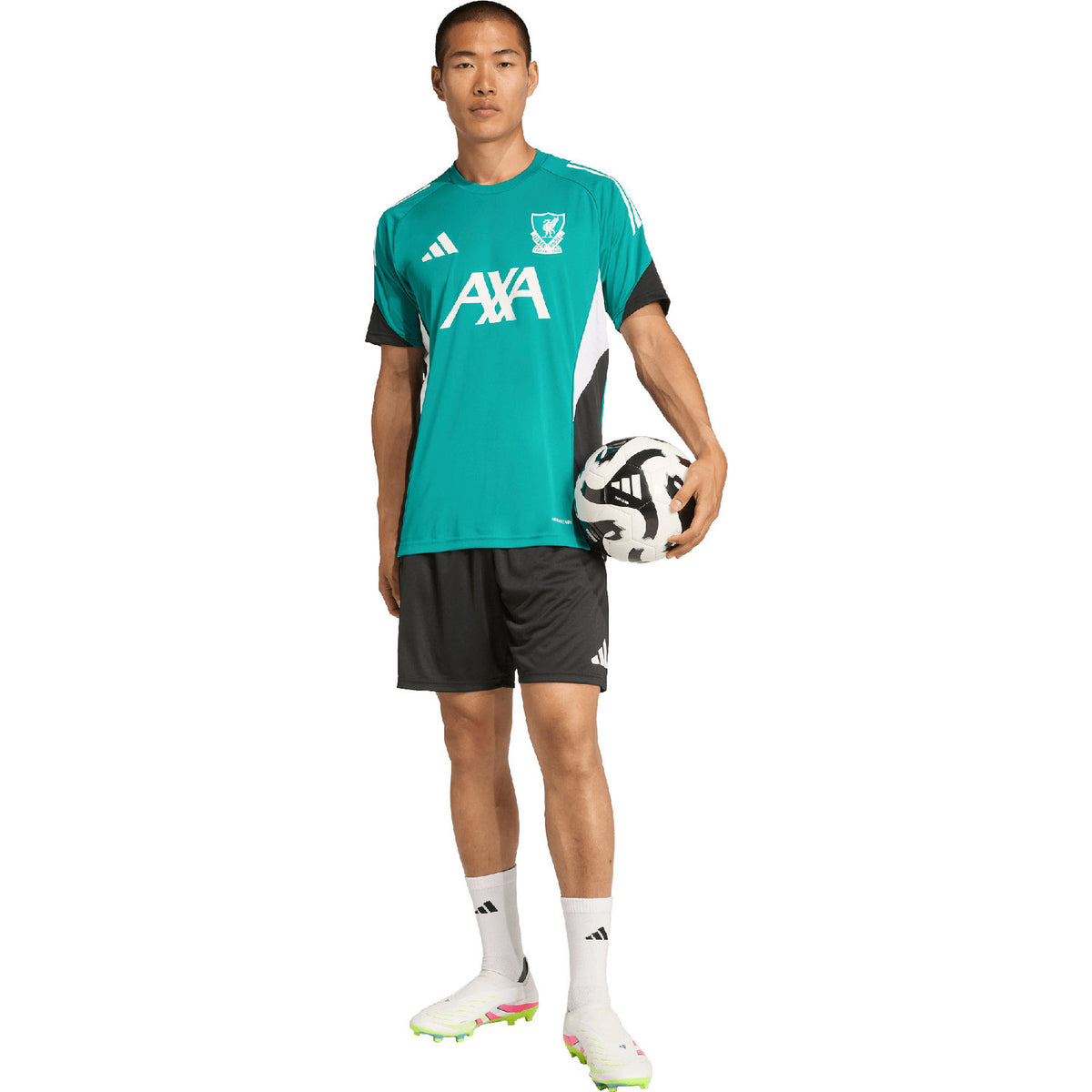 ADIDAS Completino LIVERPOOL Con Bande T-Shirt Verde Pantaloncino Nero