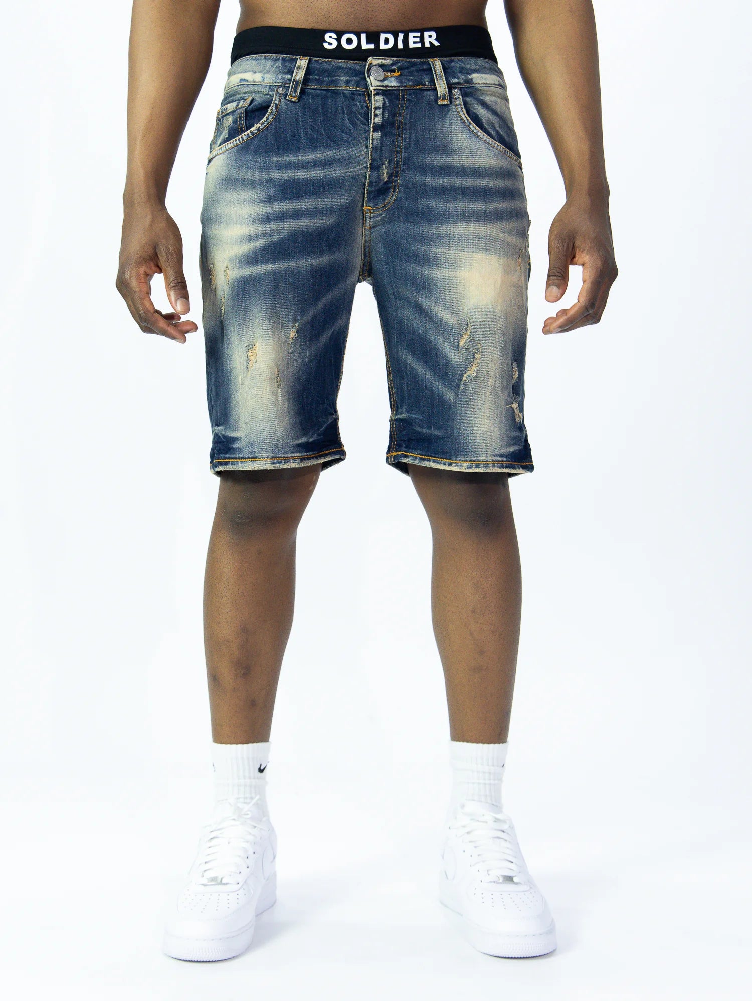 SOLDIER Bermuda Jeans Sabbiato In Denim Classico