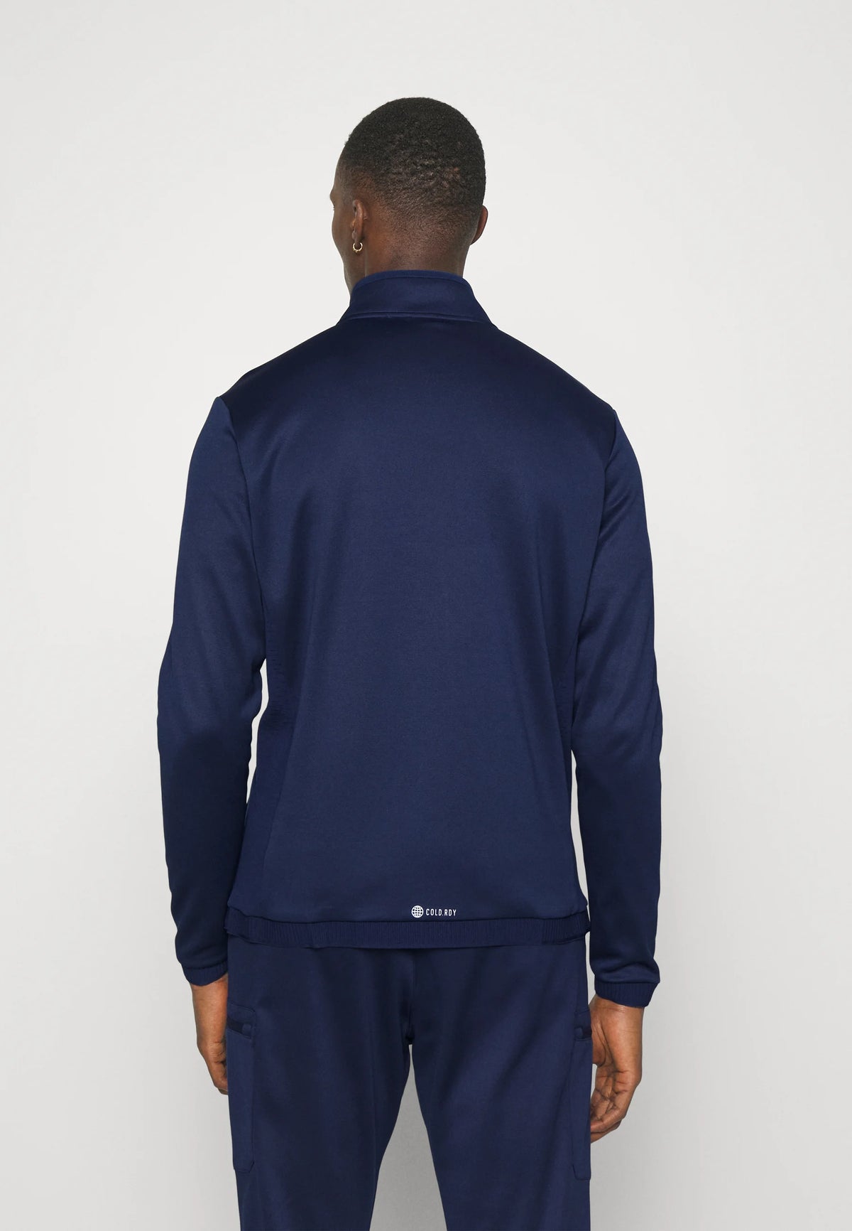 ADIDAS Tuta Leggera Acetata Con Zip Senza Cappuccio Con Strisce Laterali Blu/Celeste 2025/2026
