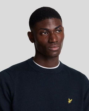 LYLE&SCOTT Maglione In Misto Lana Merino Blu Navy