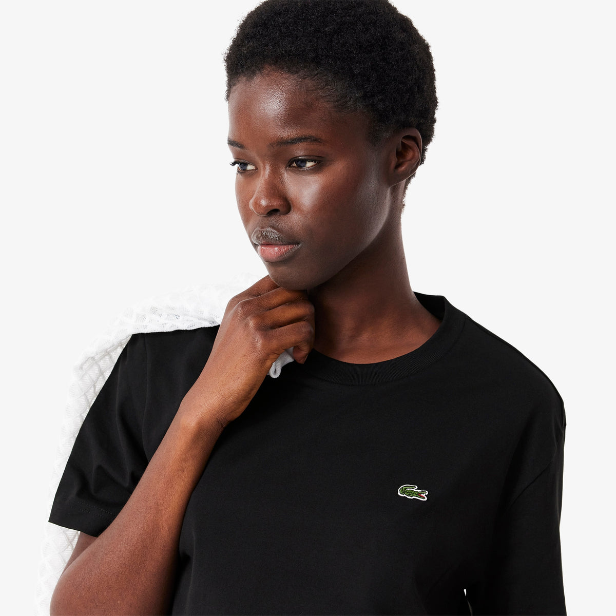 LACOSTE T-Shirt Basic Donna Nera