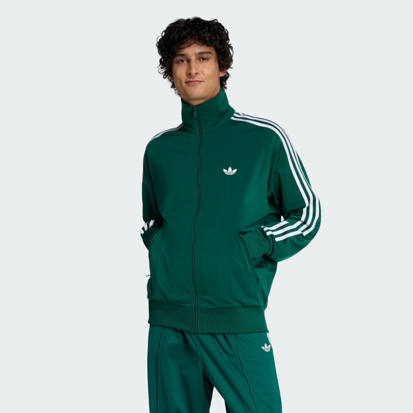 Adidas Originals Tuta Completa Uomo Verde Acetata Fondo Largo