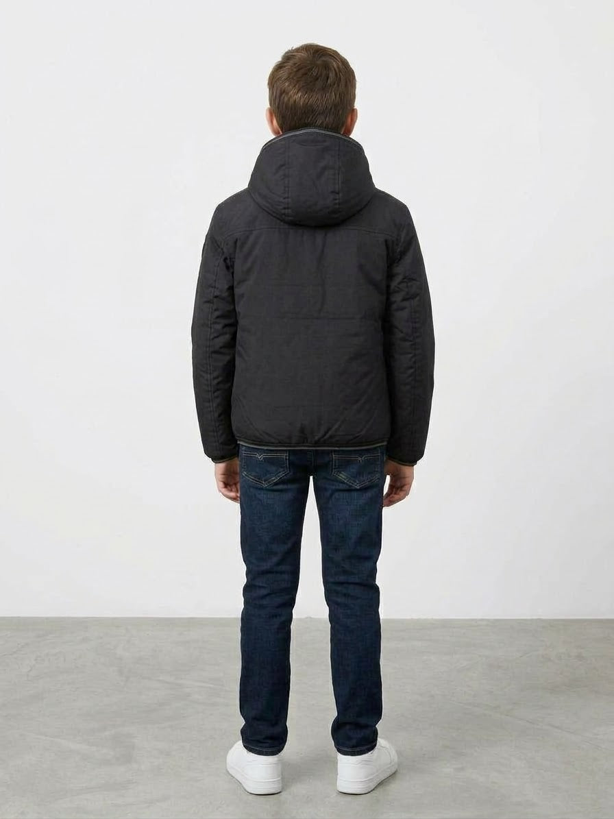 BLAUER Piumino Cedric Junior Pelliccia Interna Bambino Nero