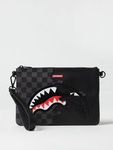 SPRAYGROUND Pochette/Tracolla Doppia Grafica In pelle Nero e Grigio