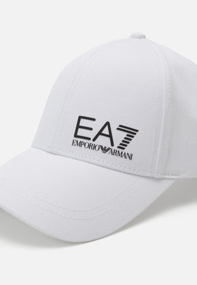EA7 Cappello Bianco/Nero Visiera Curva
