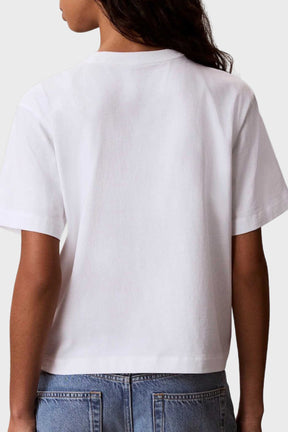 CALVIN KLEIN T-Shirt Con Stampa Logo Bianca